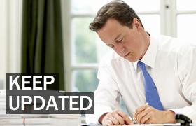 David Cameron writing